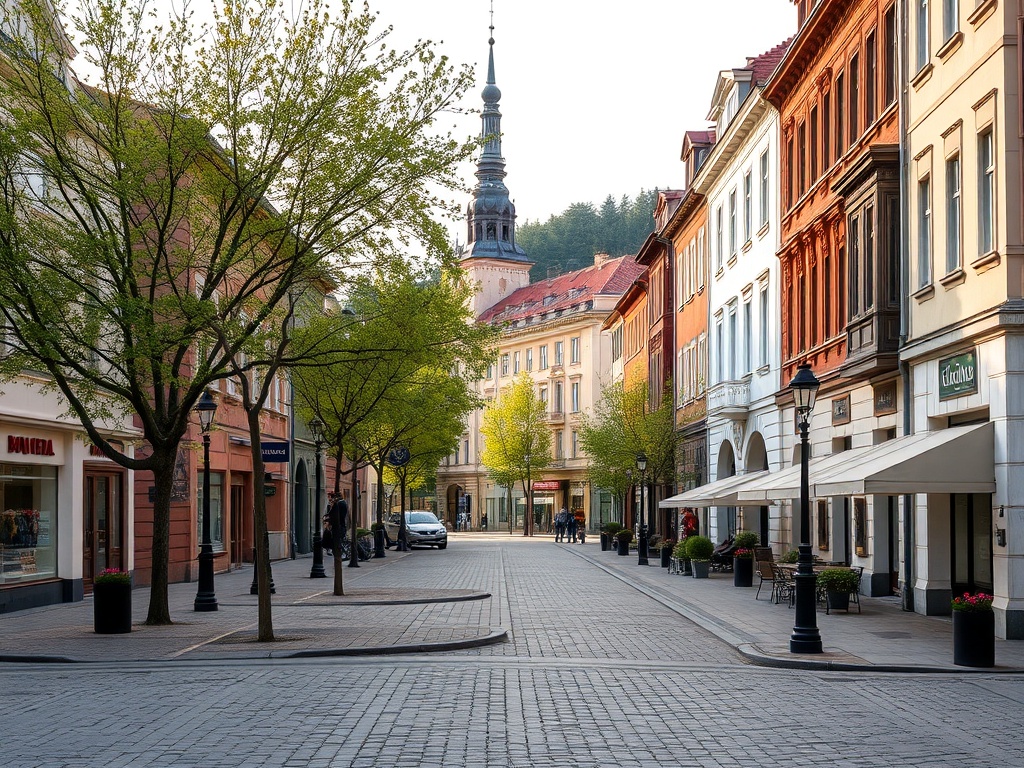 Mapa pokazująca infrastrukturę i usługi w Legionowie, z naciskiem na kluczowe punkty na mapie