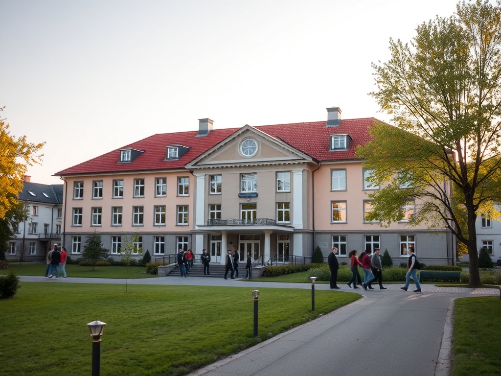 Tablica z napisem Zespół Szkolno-Przedszkolny nr 3 Legionowo lub budynek placówki